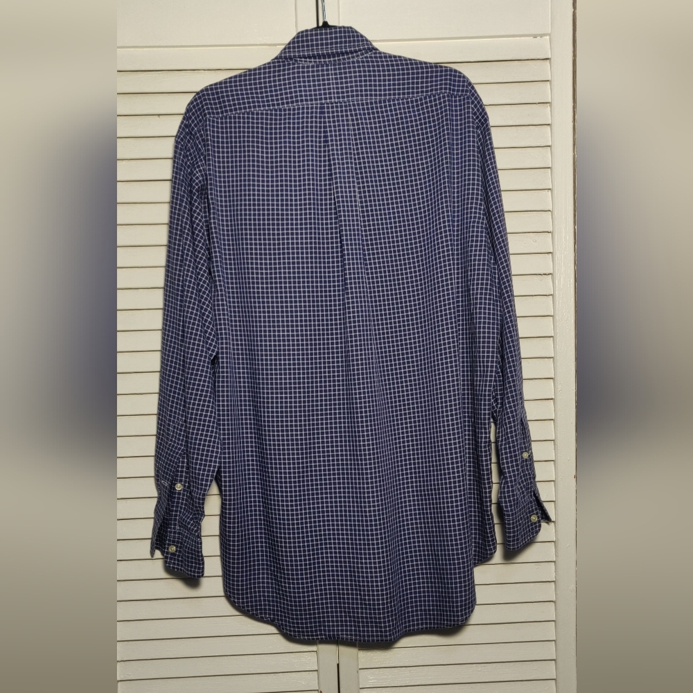 Ralph Lauren Blue Square Patterned Button Down - image 4